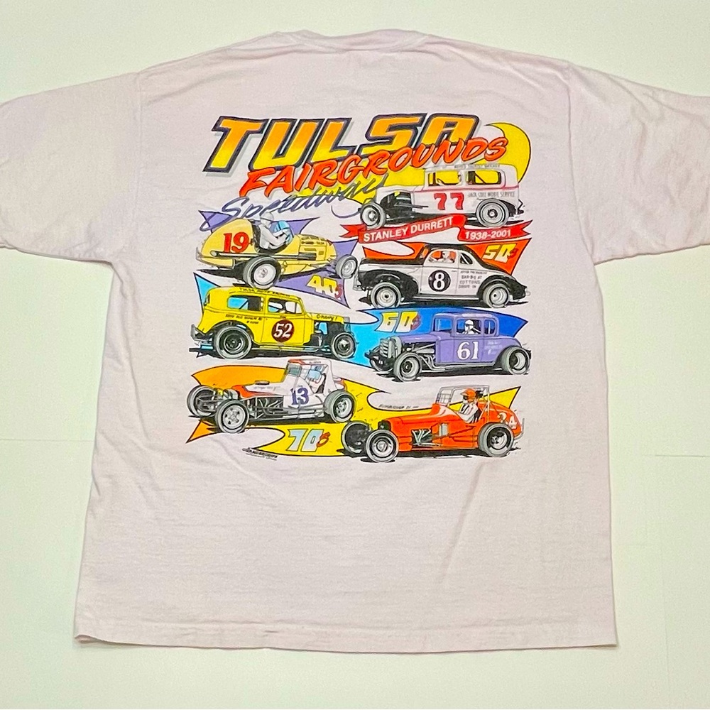 Tulsa Fairgrounds Speedway Nostalgia Nite Pink T-shirt